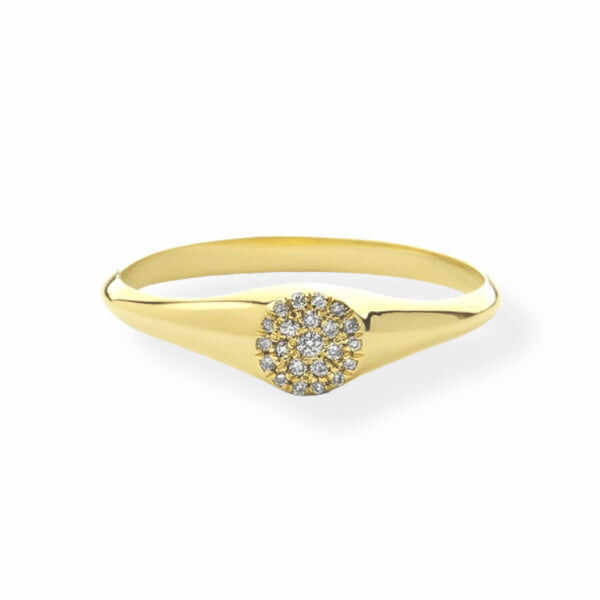 Cluster Diamond 14K Solid Gold Ring For Women-4