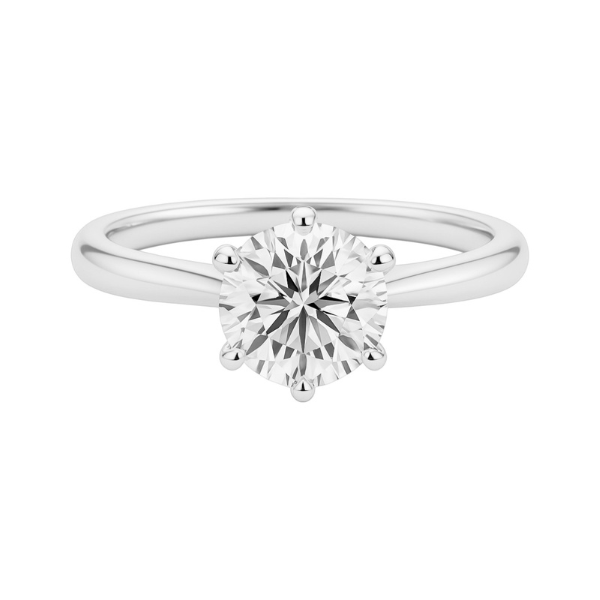2 to 3 Carat Cathedral Setting Round Cut 6 Prong 14K Solid Gold Solitaire Diamond Ring-1
