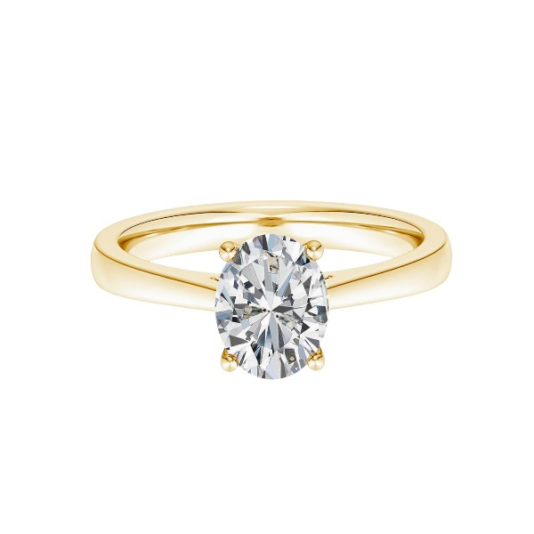 3.00 CT Oval Cut Solitaire Cathedral Settings 14K Solid Gold Diamond Ring IGI Certified-4