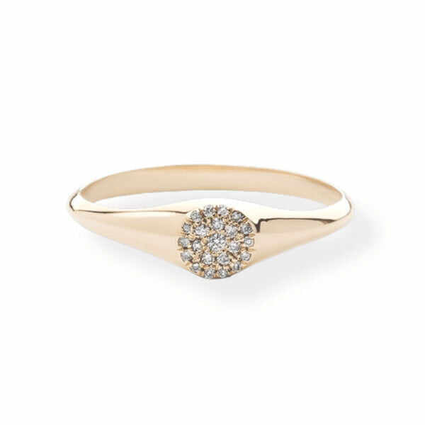 Cluster Diamond 14K Solid Gold Ring For Women-3