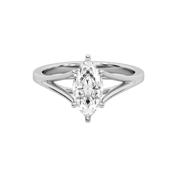 2.00 Carat Marquise Cut Diamond 14K Solid Gold Solitaire Engagement Ring-2