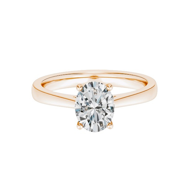 3.00 CT Oval Cut Solitaire Cathedral Settings 14K Solid Gold Diamond Ring IGI Certified-5