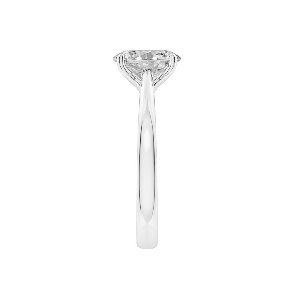 3.00 CT Oval Cut Solitaire Cathedral Settings 14K Solid Gold Diamond Ring IGI Certified-3