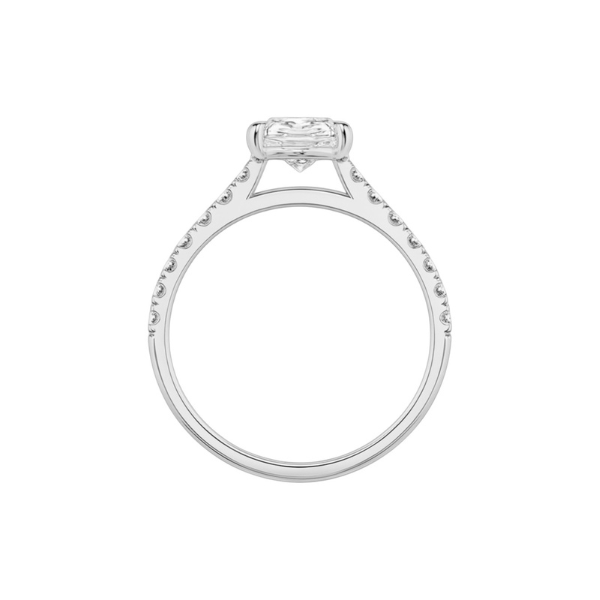 2 Carat Pear Shape Cathedral Setting 14K Solid Gold Diamond Engagement Ring-2